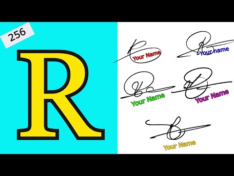 R signature | Signature style of R | signature style of my name R