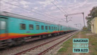 preview picture of video 'First Commercial Run | Banaswadi Humsafar With Twin Alco | Indian Railways'