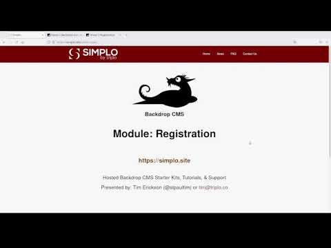 Backdrop CMS Modules: Registration