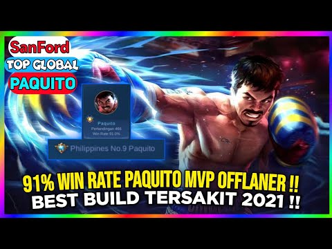 91% Win Rate Paquito MVP Offlaner! Item Tersakit Top 1 Global By SanFord ~ MLBB