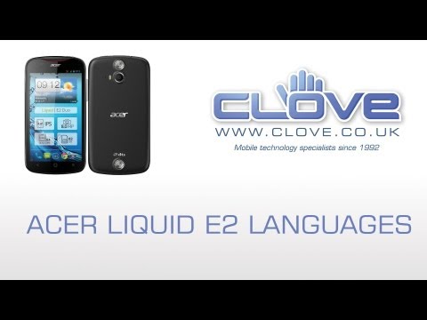 Acer Liquid E2 Languages