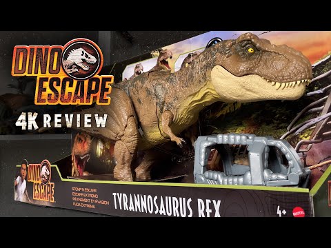 Jurassic World Stomp N' Escape T-Rex Unboxing & Review 4K - Mattel Dino Escape / collectjurassic.com