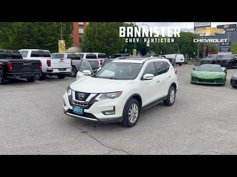 2017 Nissan Rogue in White for sale at Bannister Chevrolet Penticton in Penticton, BC