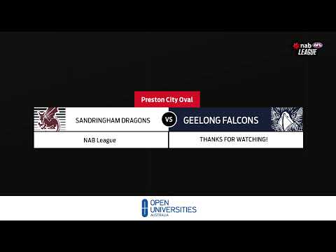 NAB LEAGUE 2019: Wild Card Round  - Sandringham Dragons v Geelong Falcons (Full Game)