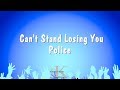 Can't Stand Losing You - Police (Karaoke Version)