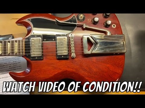 2021 Gibson Custom Shop 60th Anniversary ‘61 LP SG Standard Cherry Red Sideways Vibrola