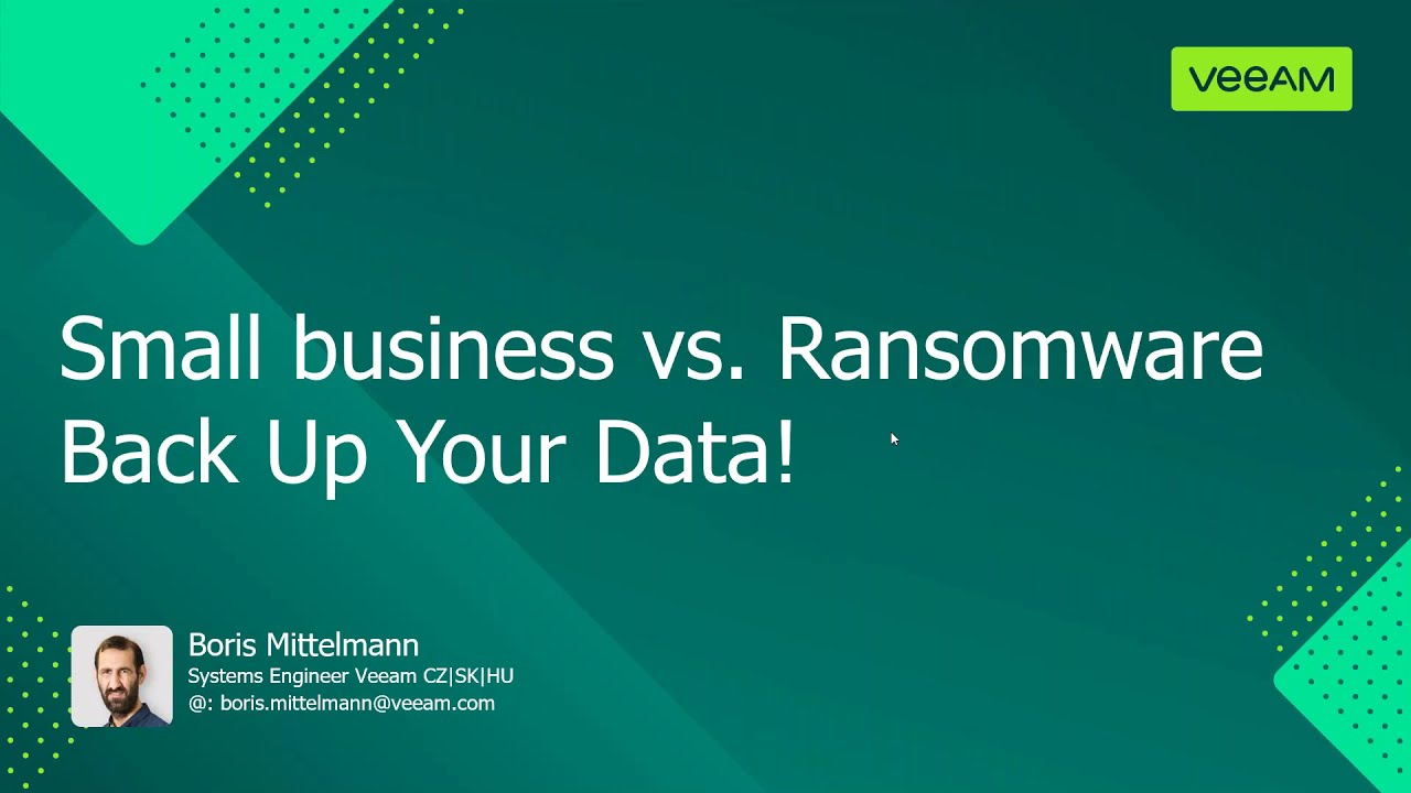 Malý podnik a ransomware: zálohujte svá data! video
