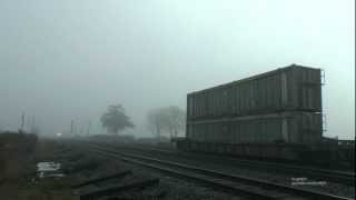preview picture of video 'Amtrak Cascades F59PHI 466 at Colebrook, BC + A Lot of Fog (13-01-20)'