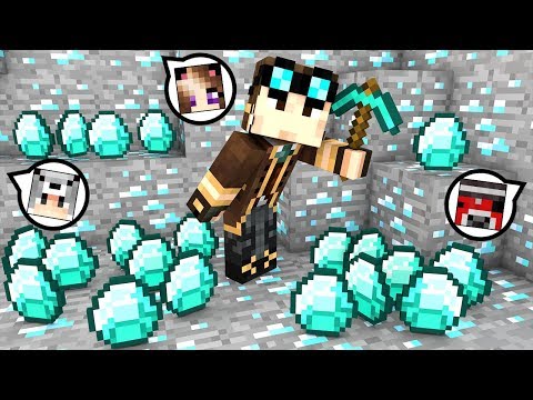 MINECRAFT MA SFIDO I MIEI AMICI A CHI TROVA PIÙ DIAMANTI!!!