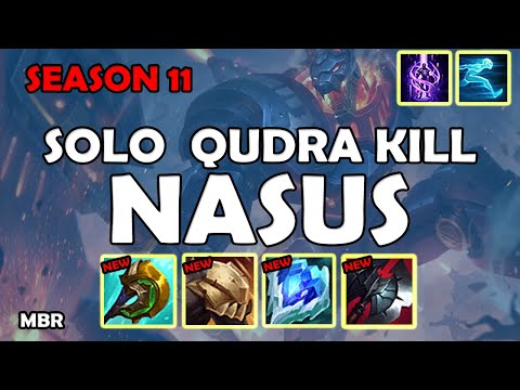 NASUS SEASON 11 SOLO QUDRA KILL | BLUE CHROMA BATTLECAST NASUS VS MAOKAI | NASUS  VAYNE SHOWDOWN