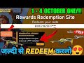 FREE FIRE REDEEM CODE TODAY 2 OCTOBER FF REWARDS REDEEM CODE FF REDEEM CODE TODAY 2 OCTOBER