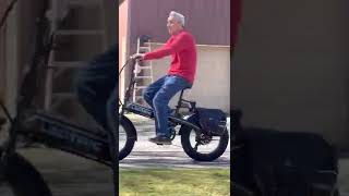 Vinny over Gary’s house riding his electric bike ( April 2022 )