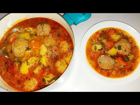 BRODO & ZUPPA con le POLPETE/Ciorba de Perisoare &Soup with meatballs/Soupe aux boulettes de viande