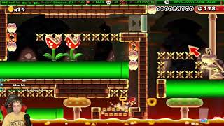 Super Mario Maker - ONEvsA's 鎧袖一触　種目ロングスピラン500sec.EZ by コスモ しんかんせん