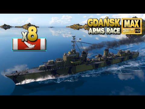 Zerstörer Gdańsk: 8 Schiffe auf Karte Hotspot zerstört – World of Warships