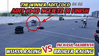 Download lagu ASLI LEPAS❗Detik2 Adit Coco TUMBANGKAN BROILER, Wijaya Racing VS Broiler Racing mp3