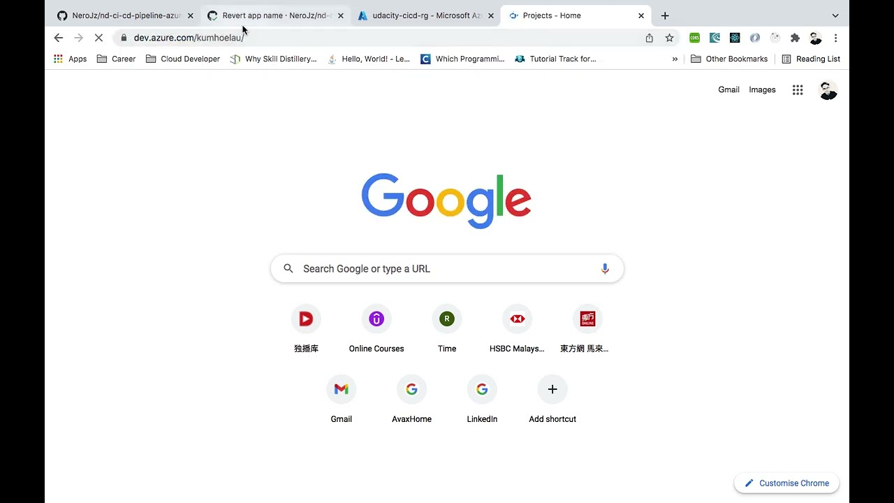 Udacity CI/CD using Github Actions and Azure Pipeline