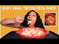 VIRAL TIKTOK FETA CHEESE PASTA TASTE TEST RECIPE MUKBANG