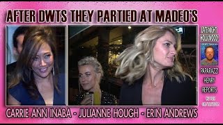 Julianne Hough, Erin Andrews & Carrie Ann Inaba after DWTS at Madeo's