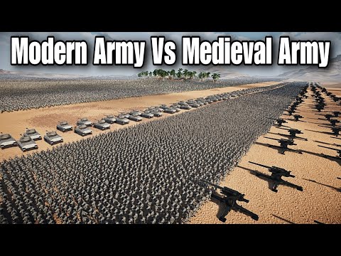 CAN MODERN ARMY STOP 2 MILLION MEDIEVAL ARMY | Ultimate Epic Battle Simulator 2 | UEBS 2