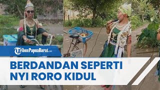 Video Viral Seorang Wanita Penjual Gorengan Berdandan Bak Nyi Roro Kidul Demi Gaet Pembeli
