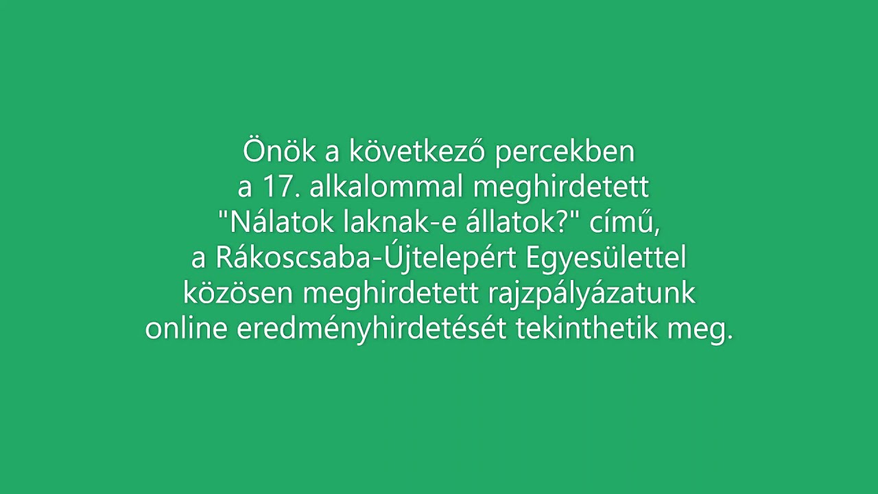 Nálatok laknak-e állatok? 2020 1-2. évfolyam