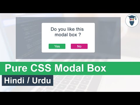Pure CSS Modal Box Tutorial in Hindi Urdu