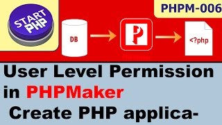 User Level permission PHP application with PHPMaker