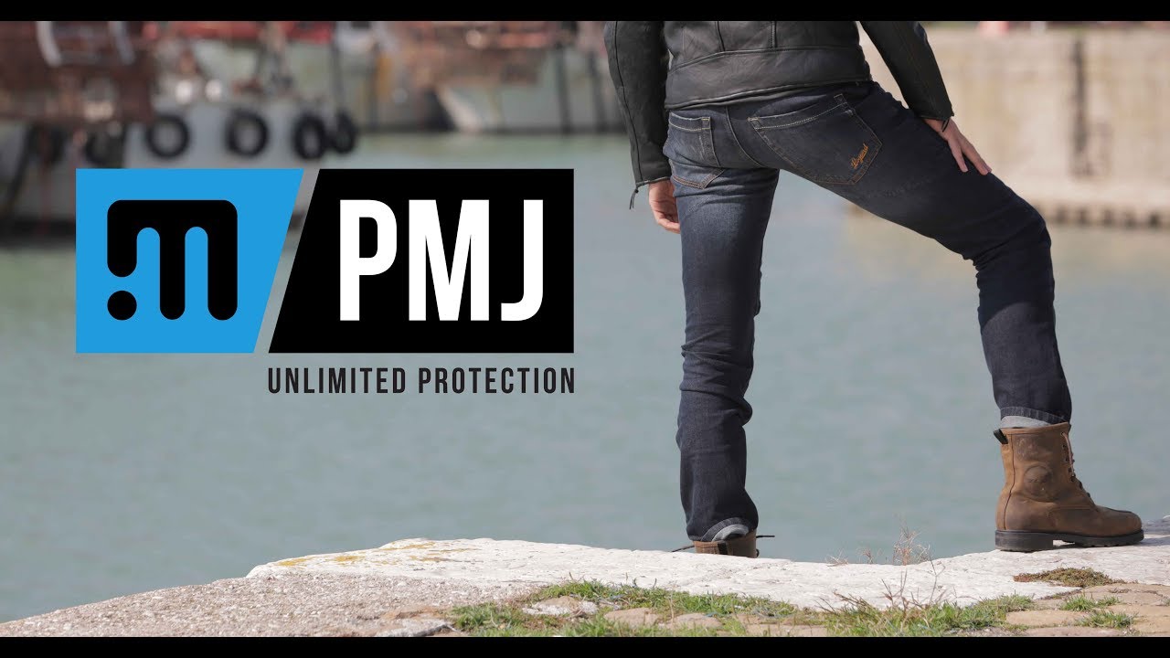 PMJ Cafe Racer Stretch Slim Fit Denim Jeans - Mid Blue Video