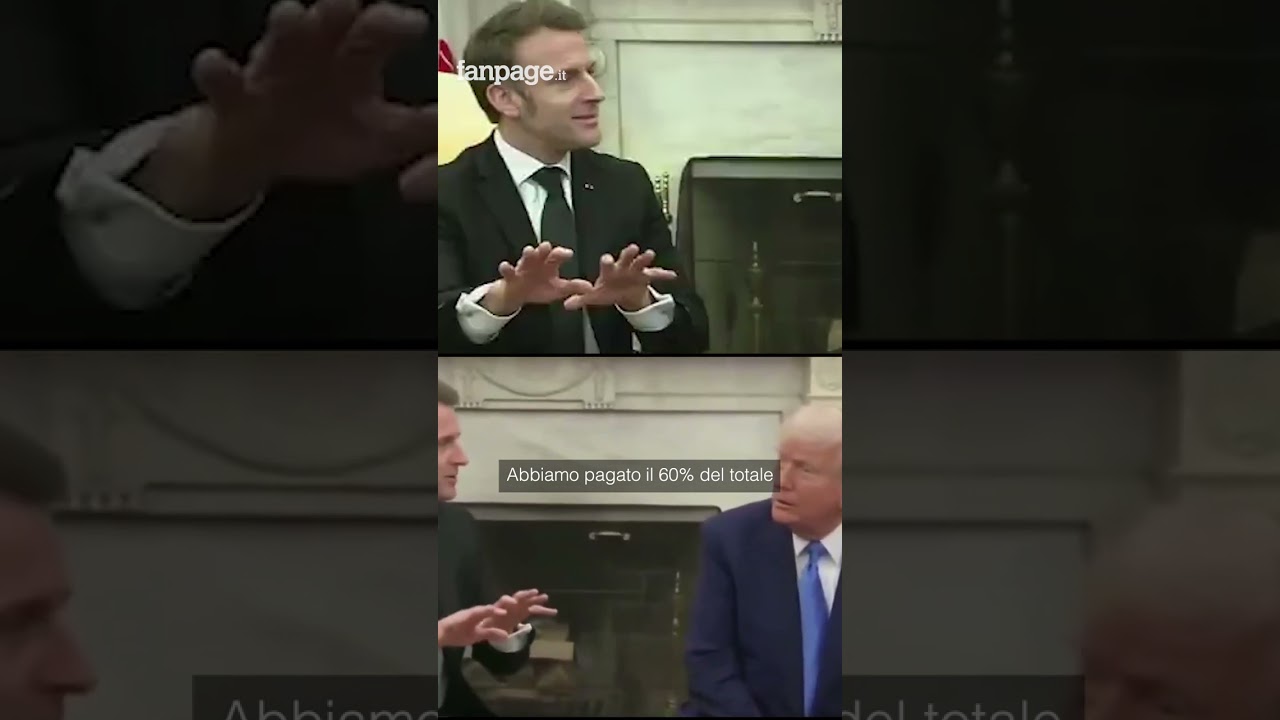 Macron interrompe bruscamente Trump: “L’Europa, all’Ucraina, ha fornito soldi veri”