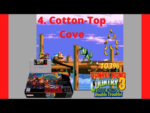 Donkey Kong Country 3: Dixie Kong's Double Trouble! (103%) - 4. Cotton-Top Cove