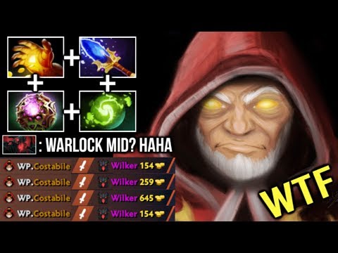 When All Core Heroes Fail But.. Mid Warlock Carry The Game OC Scepter Build Non-Stop Golems Dota 2