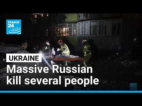 Massive Russian strikes hit Kyiv killing several people