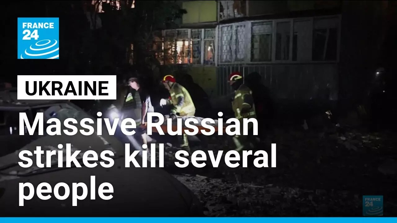 Massive Russian strikes hit Kyiv killing several people • FRANCE 24 English
