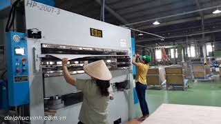 MÁY ÉP NÓNG VENEER, MÀNG GIẤY, PVC ĐÀI LOAN CHENGHUNG HP-200T-3