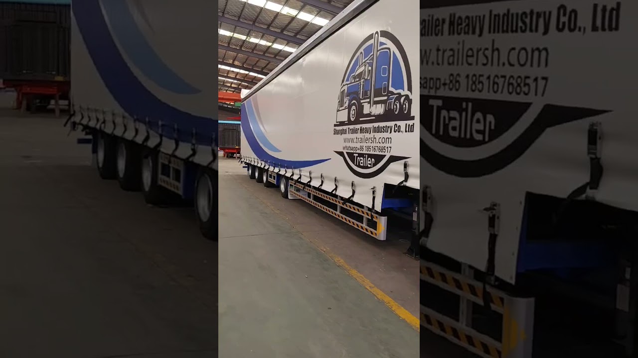 Curtain-side semi-trailer, a semi-trailer that can transport daily necessities and bulk cargo.