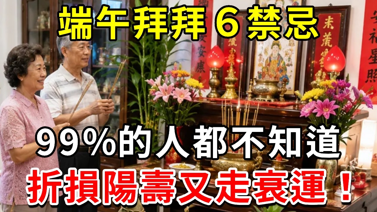 【端午節】拜拜千萬別犯這6個禁忌，一個沒注意，折損陽壽又敗壞下半年運勢！#神明 #拜佛 #祖先 #地基主 #佛教 #風水 #運勢 #財運 #易经 #傳統文化 #端午拜拜