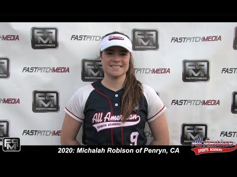 2020 Michalah Robison Shortstop Softball Skills Video - AASA Capps