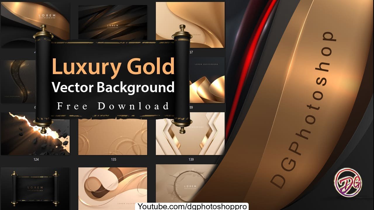 12 Luxury Gold Vector Background | Vector Files | Adobe Illustrator
