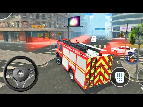 Fire Truck Driving Simulator 2020 - Firefighter Rescue Service Game #10 - Android GamePlay