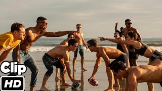 Strengthening Team/Dogfight Football On Beach Scene Top Gun Maverick Movie Clip {IMAX 4K}