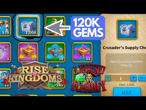 PAST GLORY stage 2 - 1008 Crusader chest opening! - Rise of kingdoms