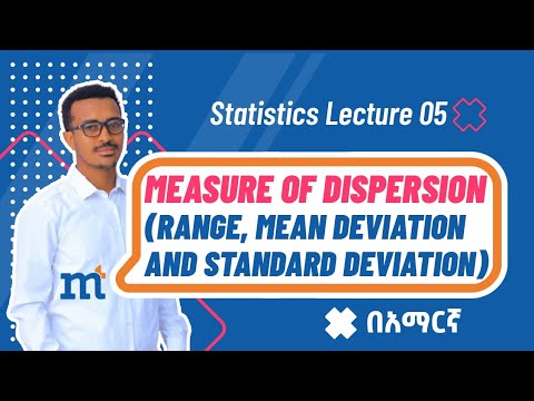 #statistics 05: Measure of Dispersion (#range, #meandeviation, #standarddeviation, and #variance)