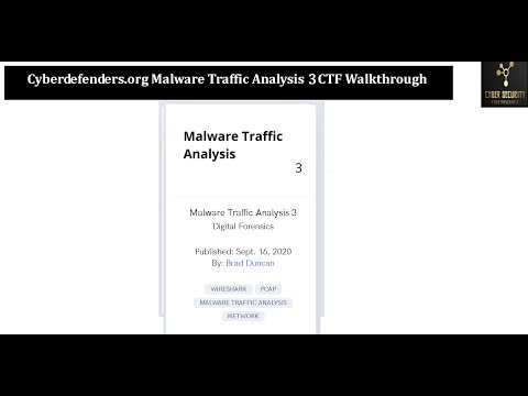 Cyberdefenders org Malware Traffic Analysis Part 3 CTF Walkthrough