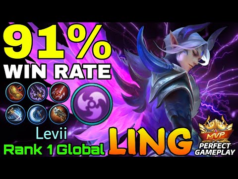 91% Win Rate Build Ling Perfect Play! - Top 1 Global Ling by Levii - Mobile Legends