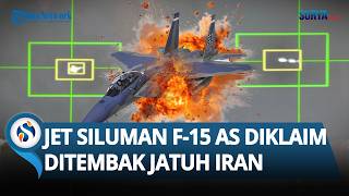 DETIK-DETIK JET SILUMAN F 15 AS Ditembak Jatuh Iran di Selat Hormuz, Langsung Jadi Bola Api!