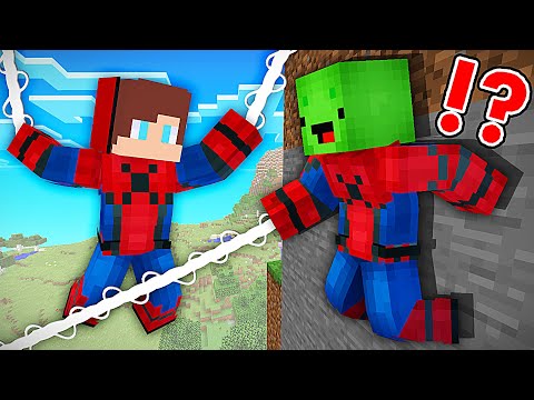 Mikey and JJ - JJ and Mikey Became a SPIDERMAN in Minecraft - Maizen Nico Cash Smirky Cloudy