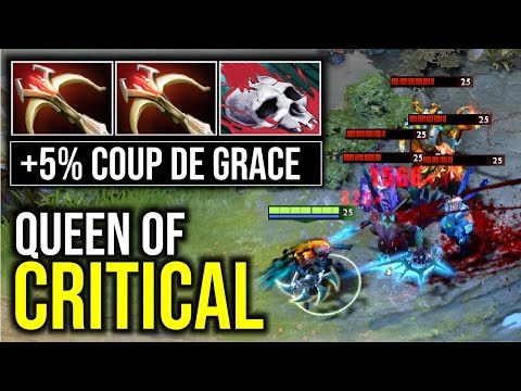 QUEEN OF CRITICAL..!! 2x Daedalus + 5% Coup De Grace Phantom Assassin 7.21d | Dota 2