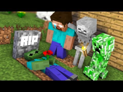 Monster School : RIP Zombie – Minecraft Animation