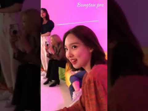 Twice watching BTS DNA while shoot